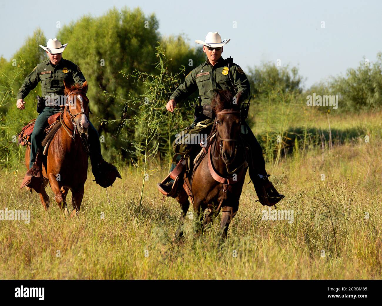 CBP, Border Patrol agents from the McAllen station horse patrol unit on