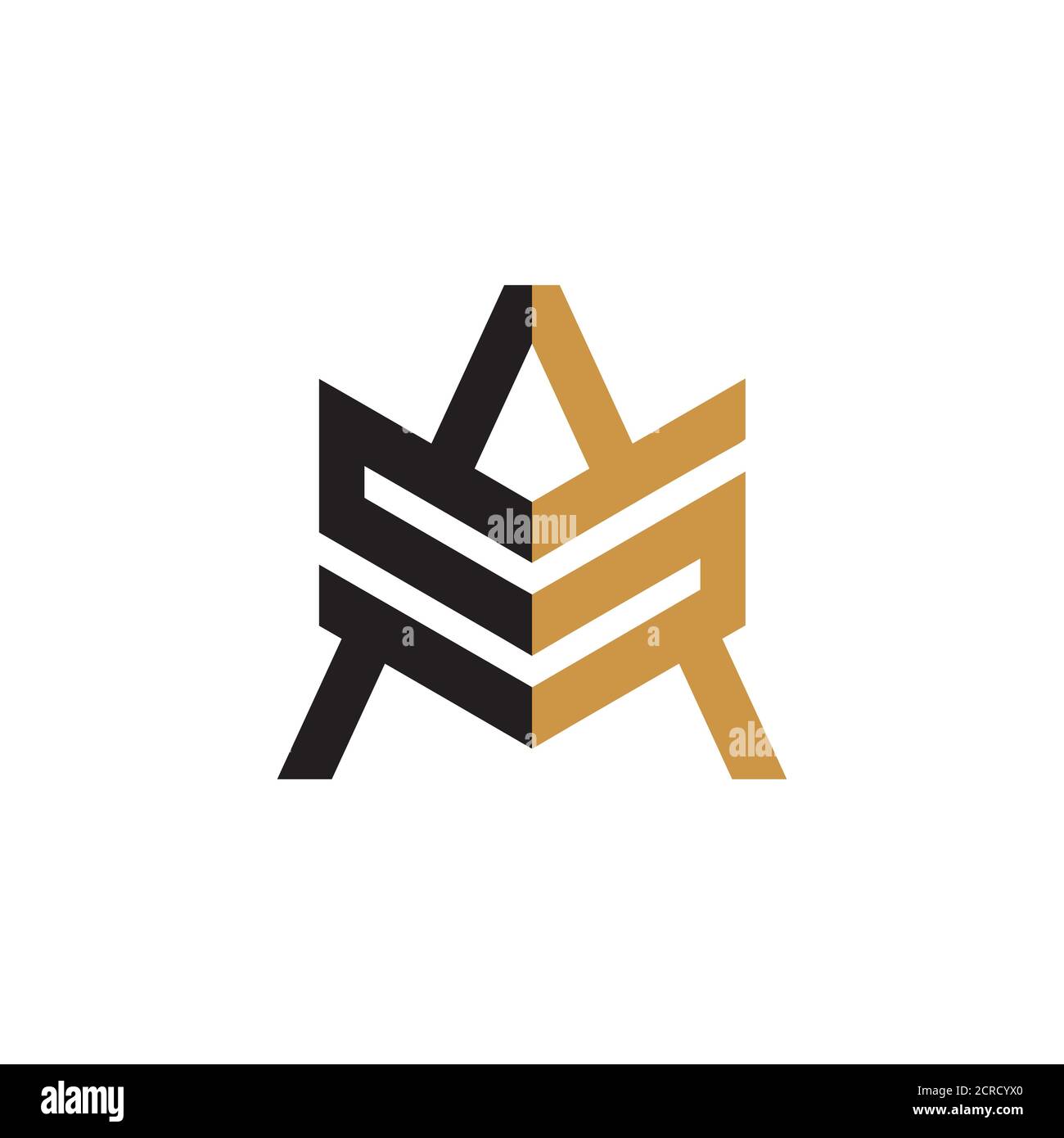 Initial letter sa logo or as logo vector design template Stock Vector ...