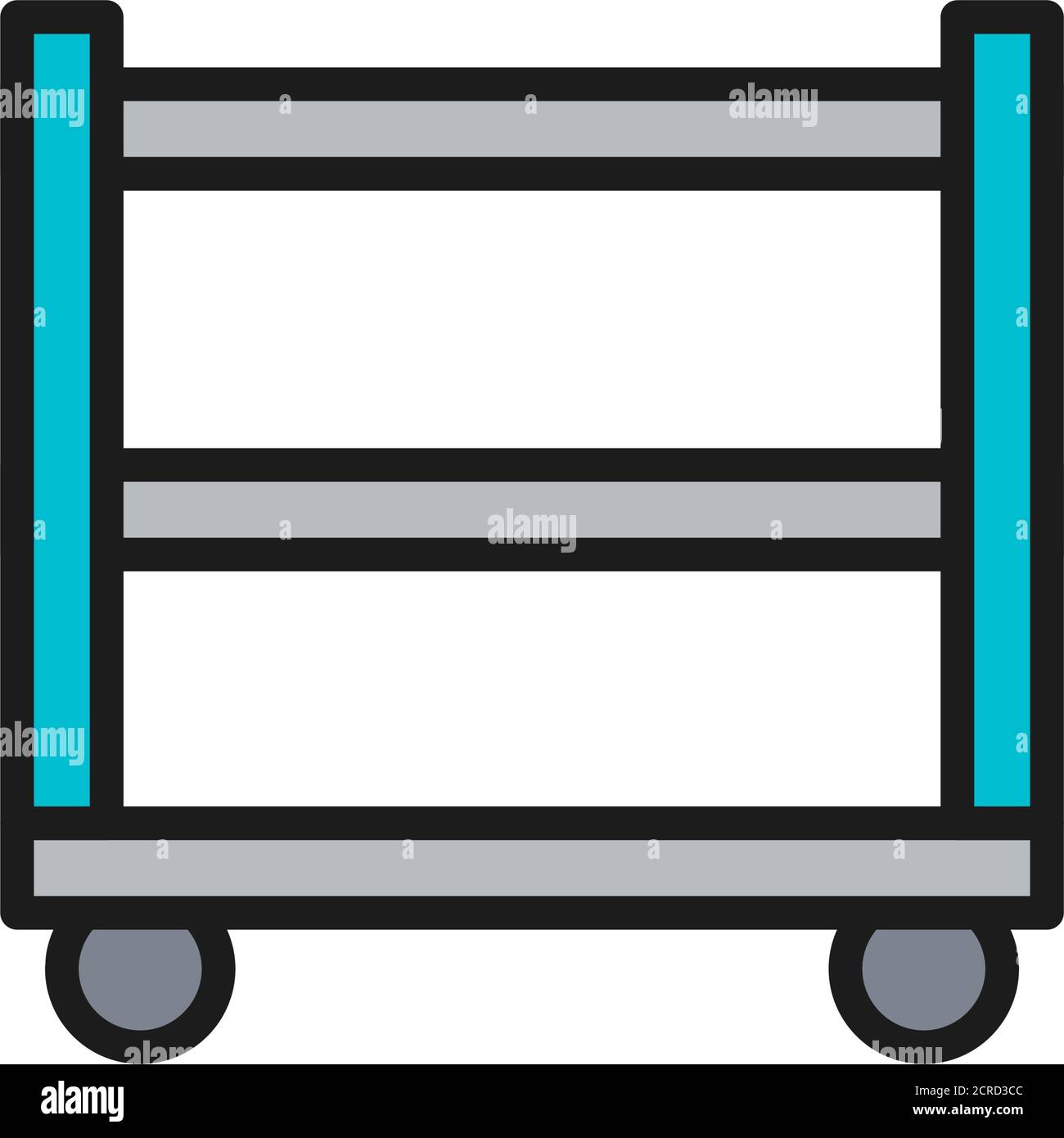 Metal table for welding tools flat color line icon. Stock Vector