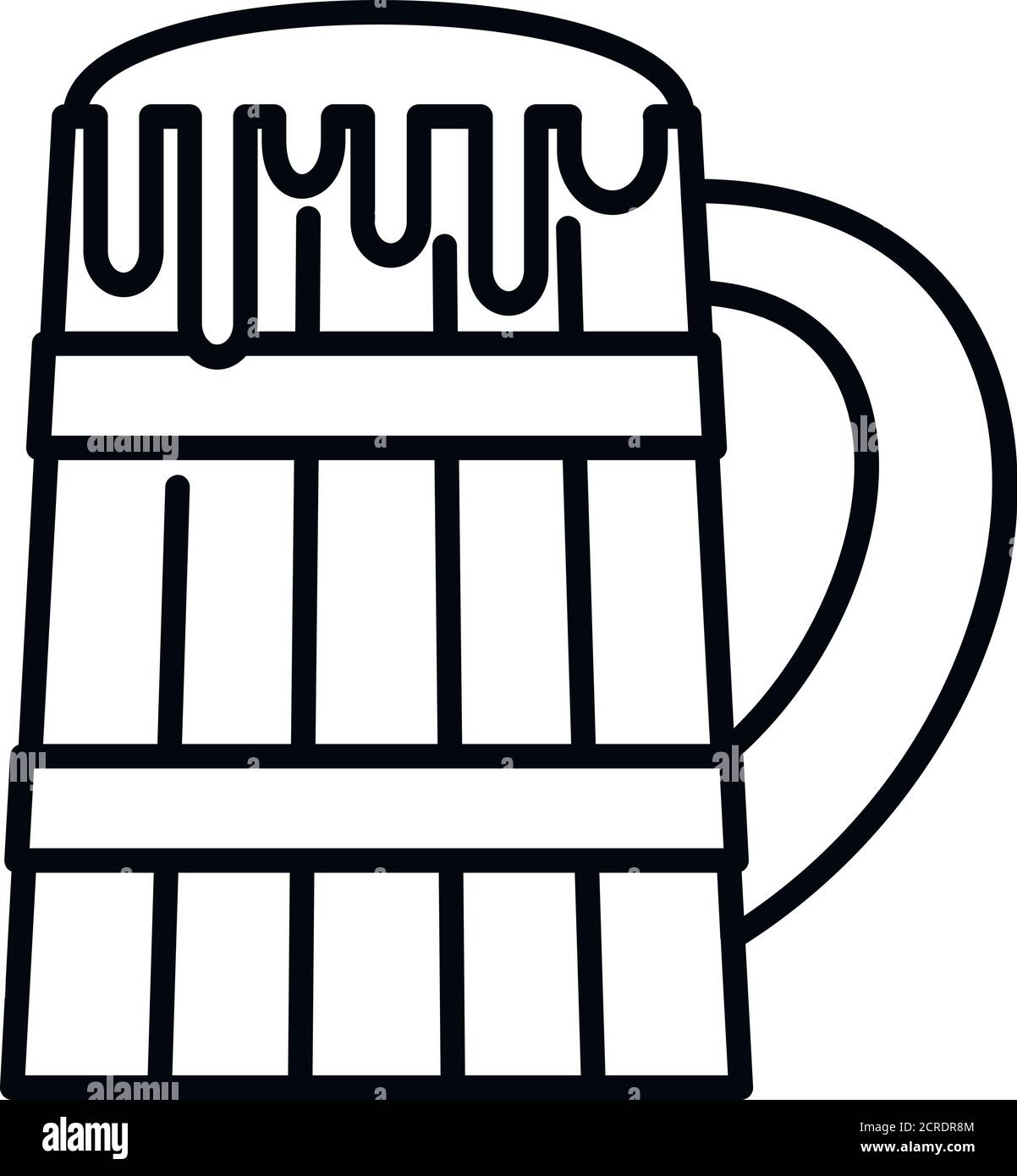 Sauna beer mug icon. Outline sauna beer mug vector icon for web design isolated on white background Stock Vector