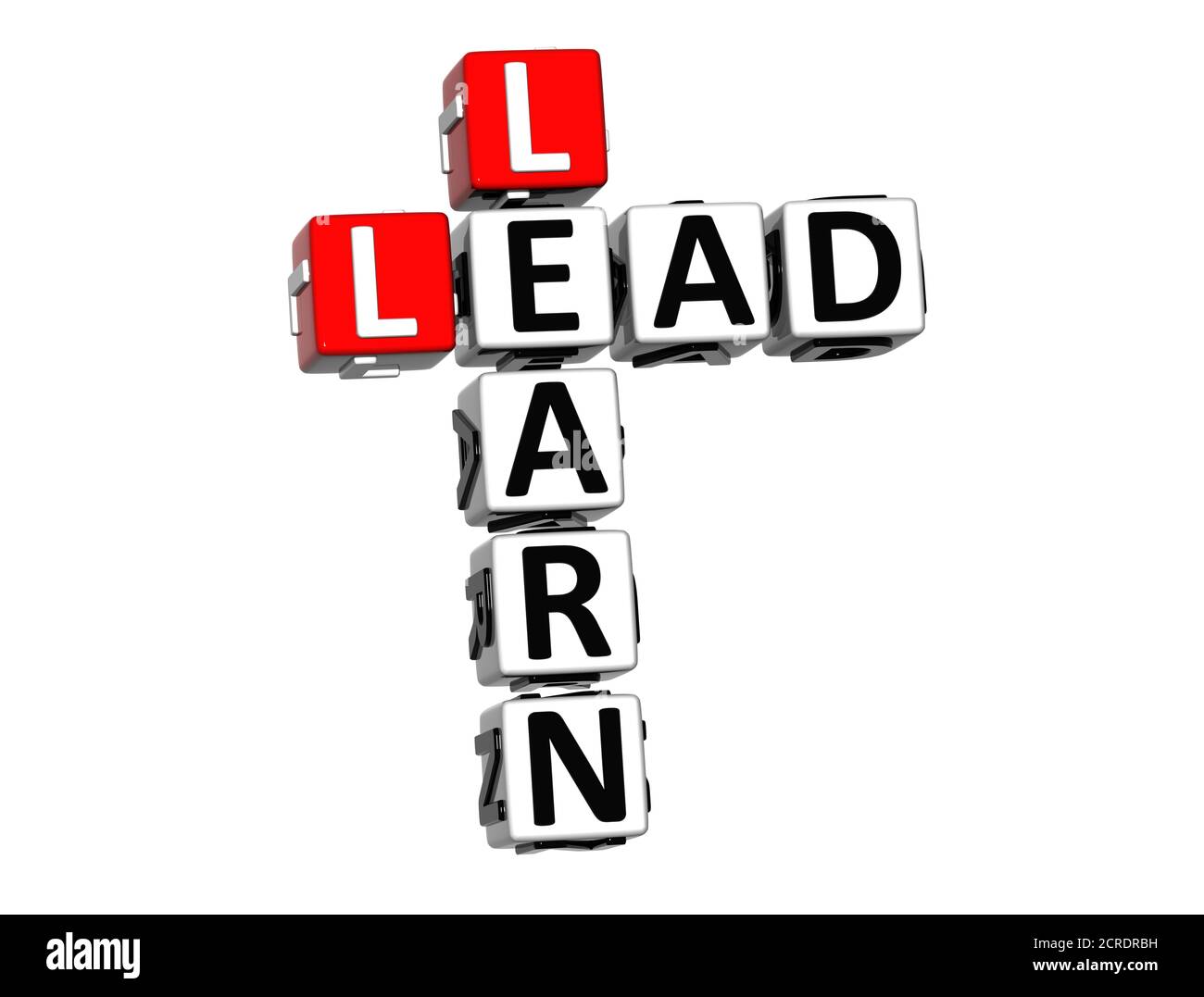 Learn Lead. White and Red 3D Crossword Puzzle Stock Photo Alamy