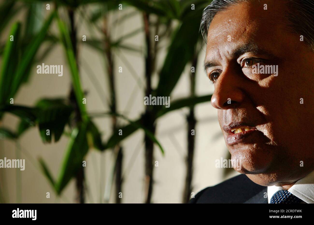 Pakistani Prime Minister Shaukat Aziz talks during an interview in