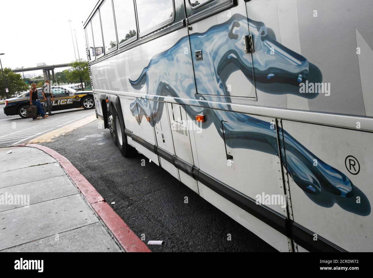 Greyhound bus stop hi res stock photography and images alamy