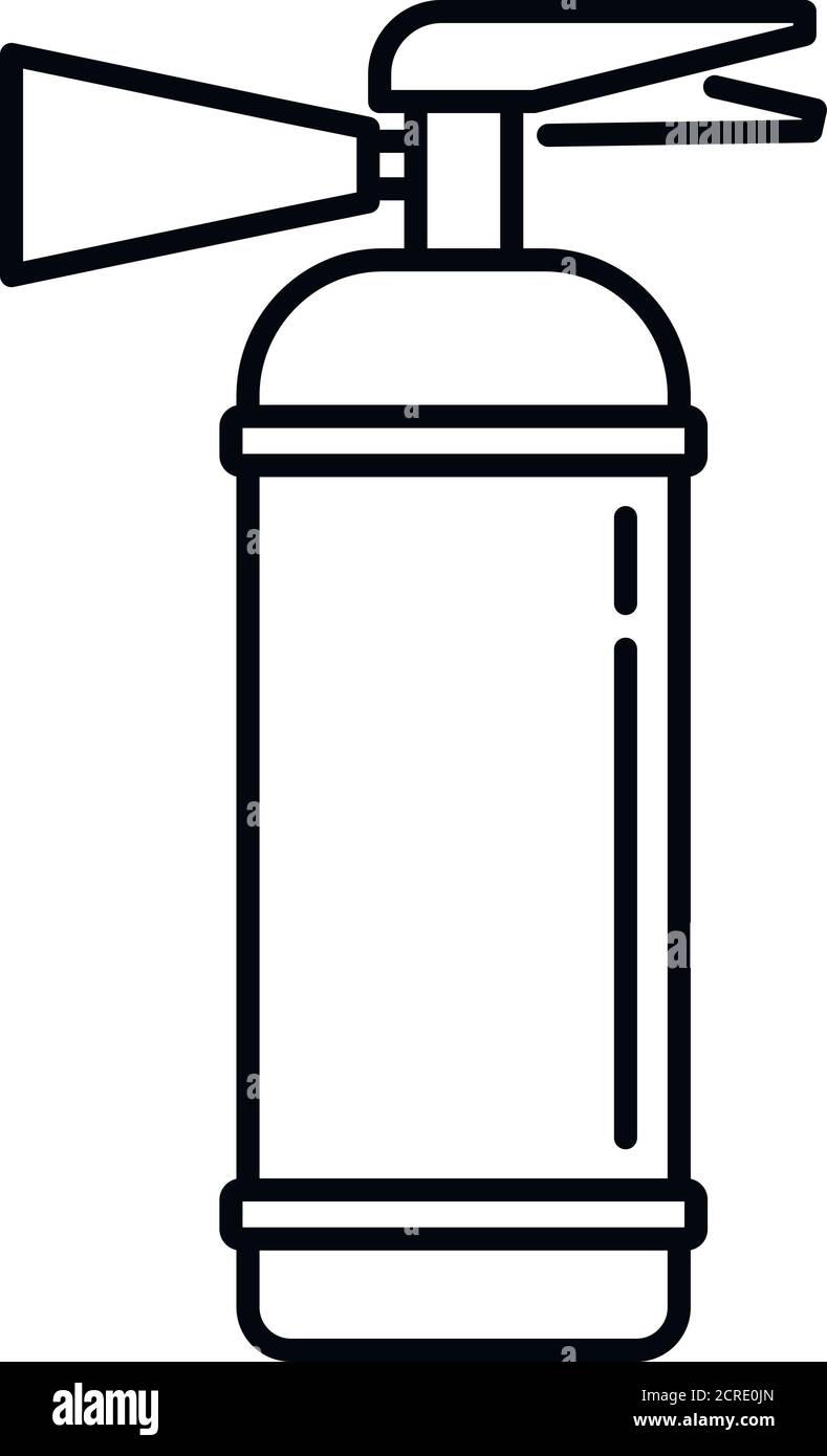 Fire extinguisher prevention icon. Outline fire extinguisher prevention