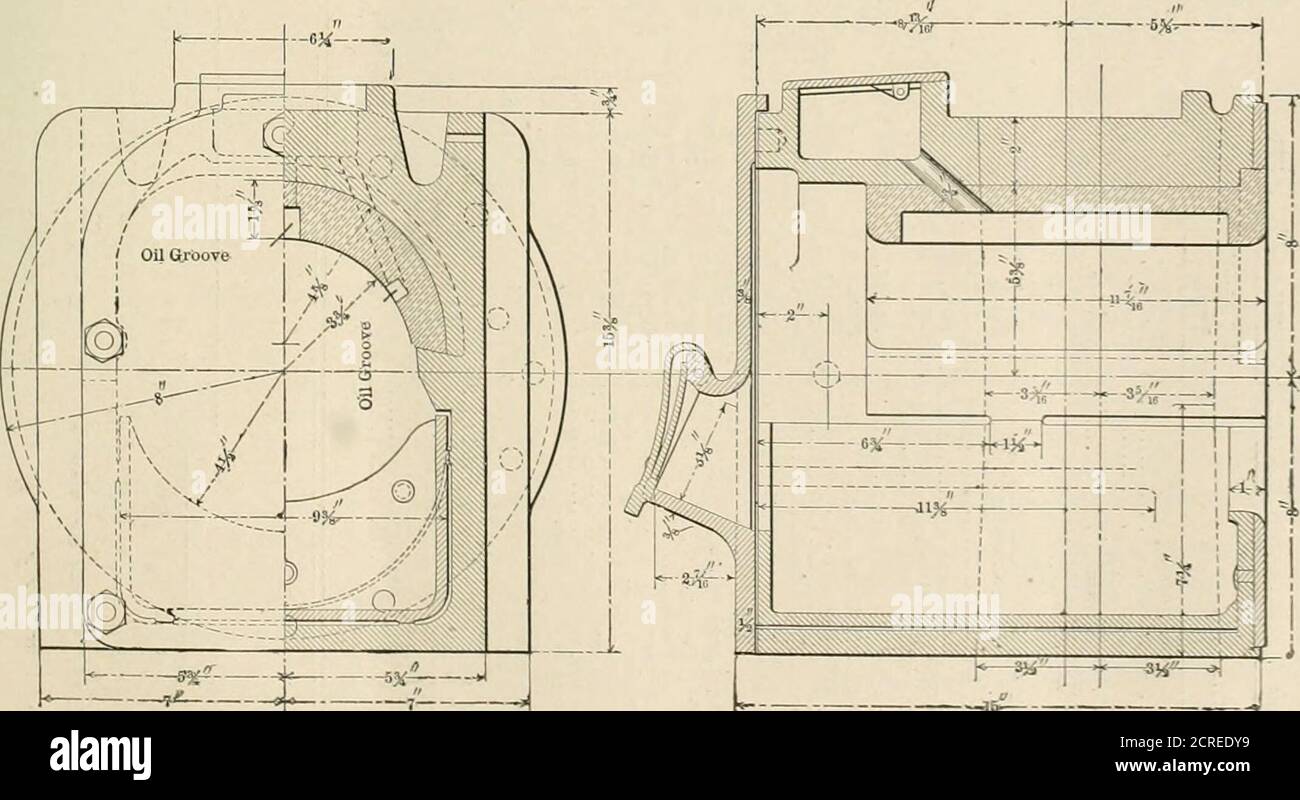 American engineer and railroad journal . Fig. 4.—Frames Showing  Supplemental Trailer Frames.. h SK^- 4^— I r ^i» - ;-□j—-3&gt;i^^- J Fig.  5.—Journal Boxes for Trailing Axle. S04 AMERICAN ENGINEER AND