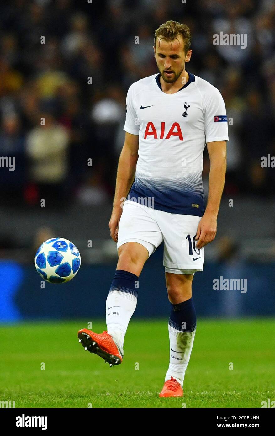 Soccer Football - Champions League - Group Stage - Group B - Tottenham Hotspur v FC Barcelona - Wembley Stadium, London, Britain - October 3, 2018  Tottenham's Harry Kane during a break in play  REUTERS/Dylan Martinez Stock Photo