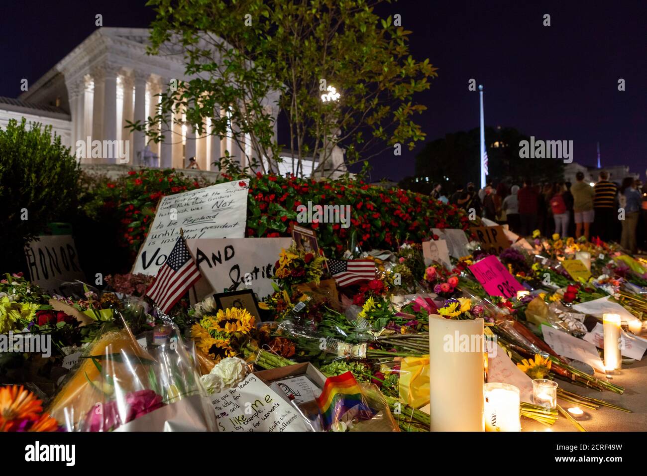 Washington, DC, USA, 19 September, 2020. Pictured Mourners left