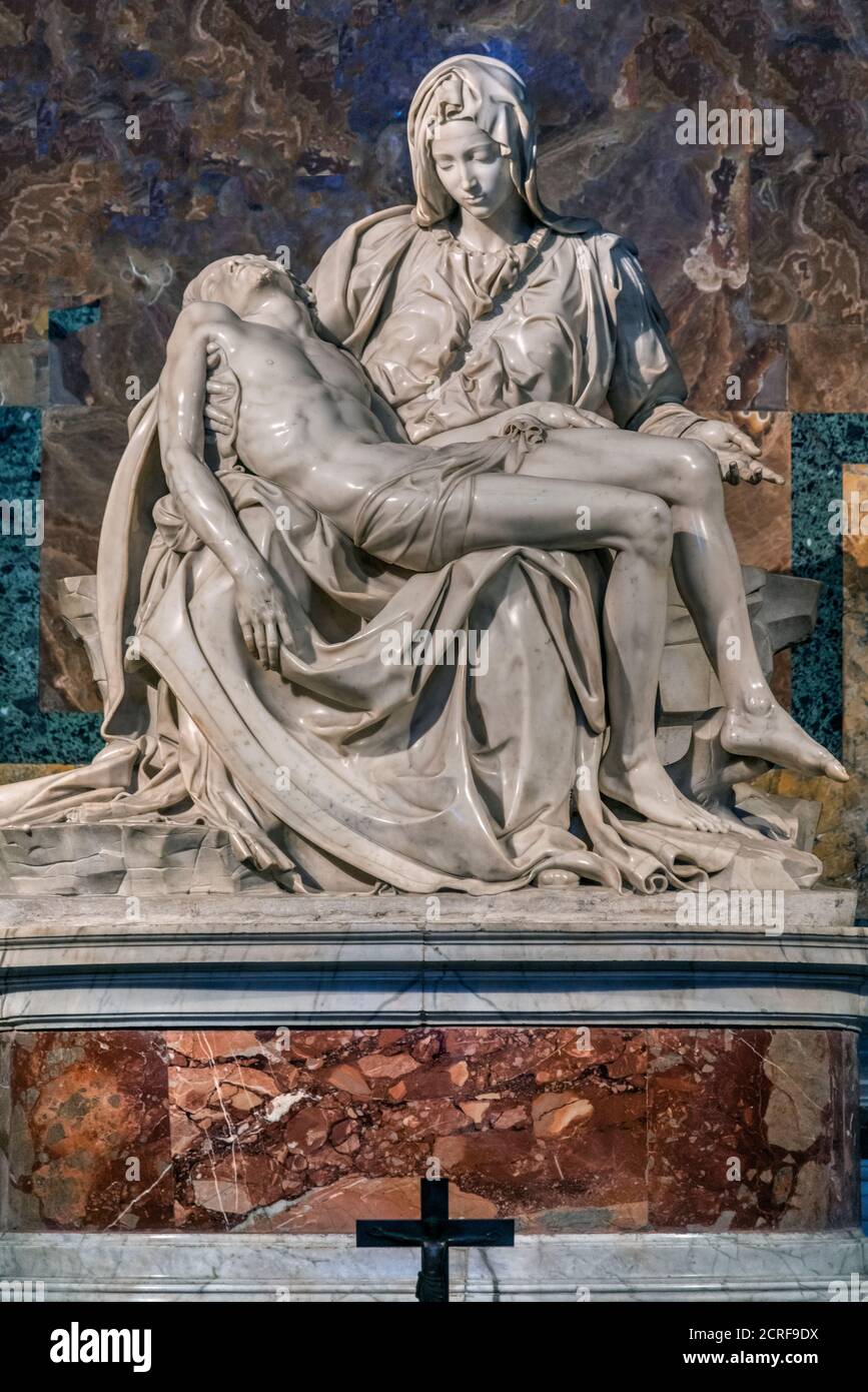 The Pieta sculpture by Michelangelo, St. Peter's Basilica, Vatican City Stock Photo