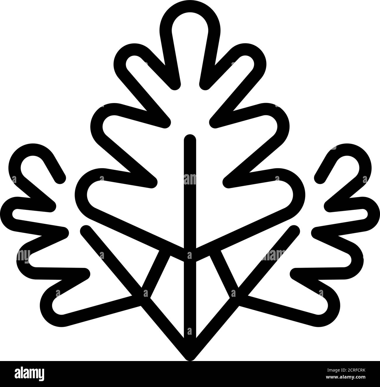 Parsley icon, outline style Stock Vector