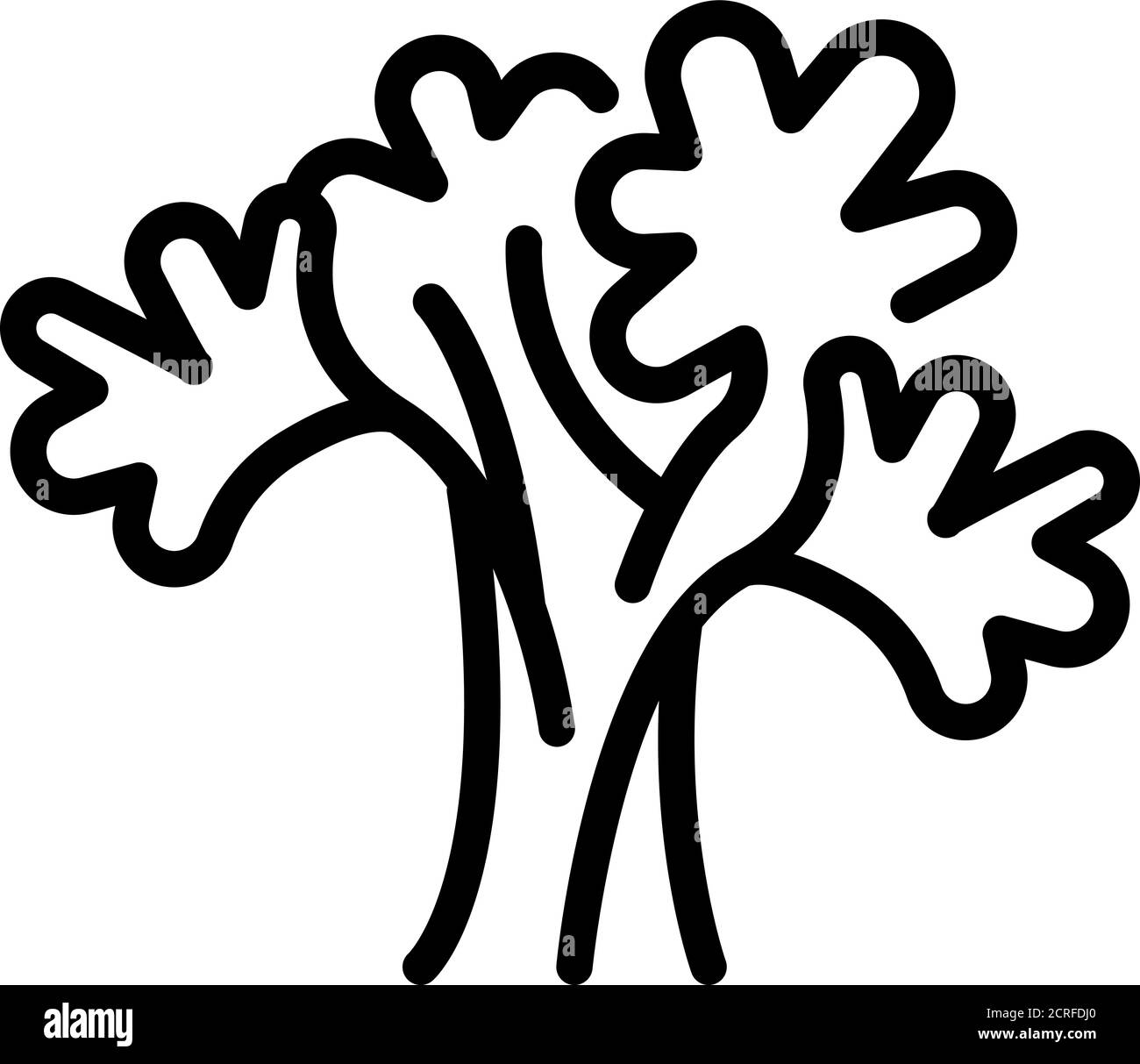 Parsley bunch icon, outline style Stock Vector