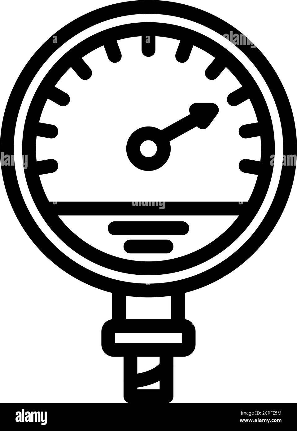 Manometer machine icon, outline style Stock Vector