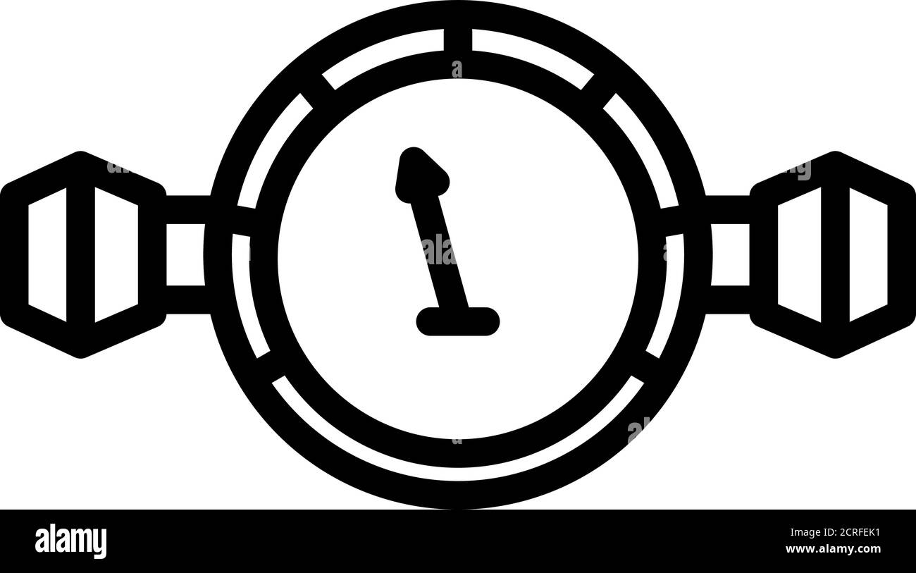 Manometer icon, outline style Stock Vector