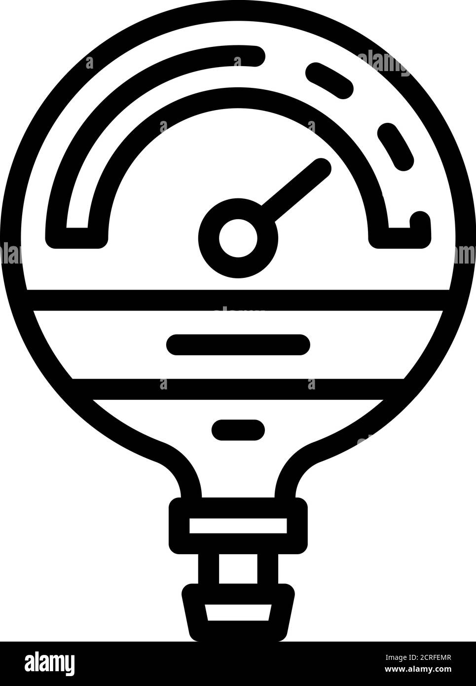 Manometer industrial icon, outline style Stock Vector