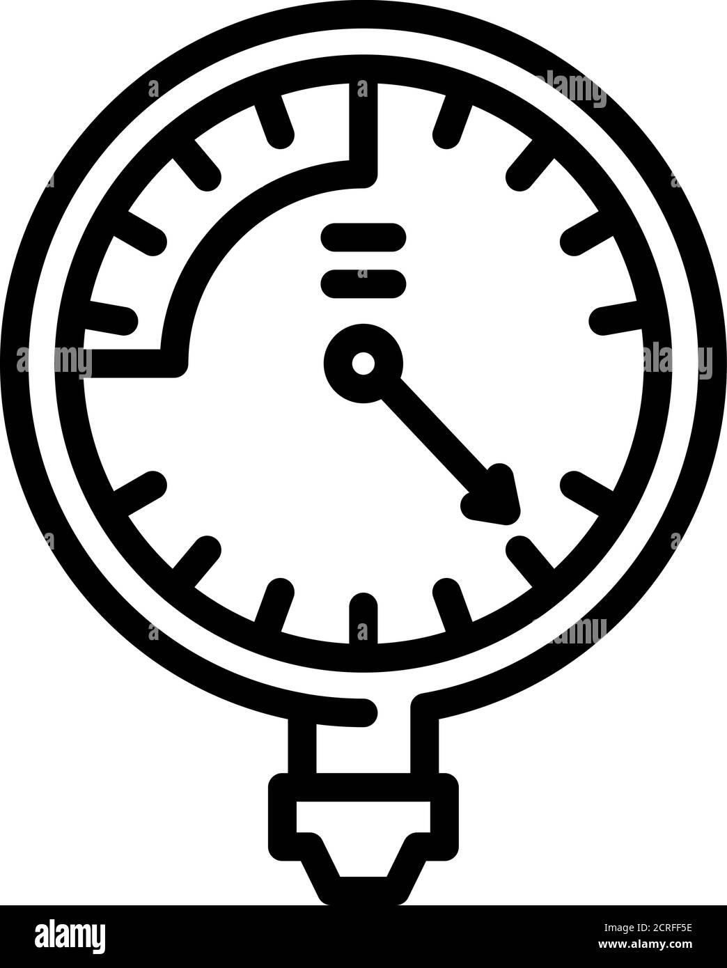 Manometer fuel icon, outline style Stock Vector