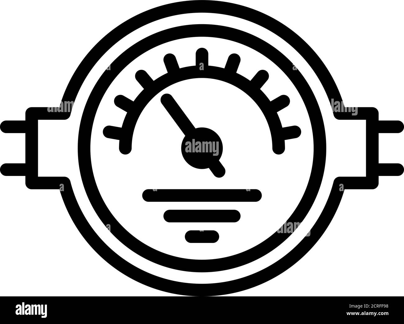 Manometer control icon, outline style Stock Vector