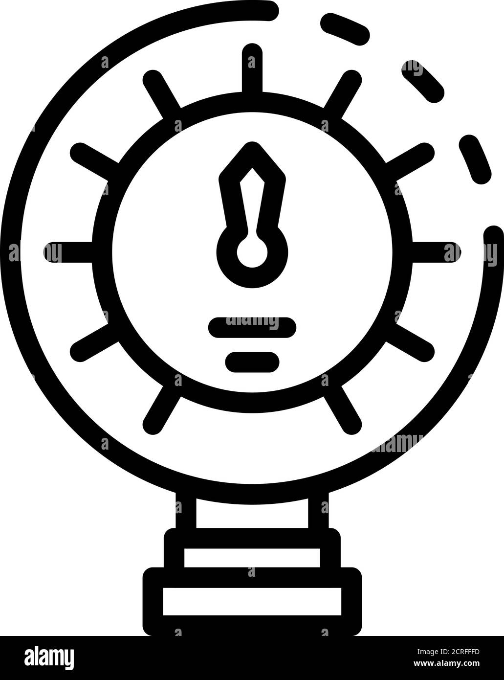 Manometer digital icon, outline style Stock Vector