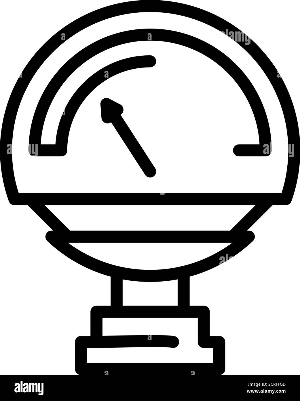 Manometer valve icon, outline style Stock Vector