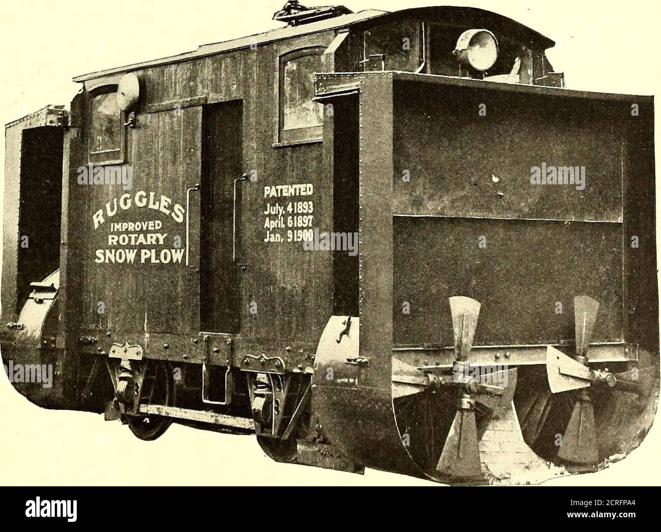 . The Street railway journal . e track and nearer the bottom of the scoop, and soprevent the snow from clogging in the sweepers. The blades ofthe fan are of steel, and are guaranteed against snow and ice fortwo years. As in the plows using single fans, the snow is pickedup and thrown out of the top of the machine in either directiondesired, and is spread evenly over the adjoining ground. Theuse of the plow dispenses entirely with the employment of brooms,and the plow can clear drifts as deep as 10 ft. and of any length. The plow is double ended; that is, there are fans at each end,and it can b Stock Photo