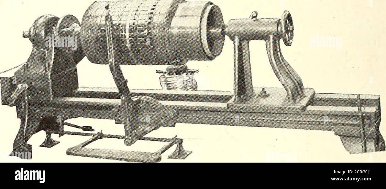 . Electric railway journal . pe usedby the Westinghouse Electric & Manufacturing Company.These machines consist of a small circular saw on a shaft Ml L 01 HAILKIAL NAUE material Nij;.. ... 1 1 r.uin tuttiiij ( ii I h &gt;-u 2 Band Vl lice] truss Head fast btcel 4 Cross head Pin Mach.btcel 5 Fetid fccJe* 0 End LturiDp ast Btcel 7 BHdc(1354Lons ) Maon.Steel 8 blide(141,L(JDK^ Cam Mm 1 .1: In 1 10 Cam bllde(133aLeue.) 11 Camolido HVLOM) 12 Aj,uUi„u.i tin,.,!.. , L „■, 13 Ad. u.tujLU Strij.( 1 11 j Lone.) J4 Con UL.-hii ■ liiiL 15 Connecting Link Electric Jiy.JuumaX B. R. T. Electrical Shops—Armat Stock Photo