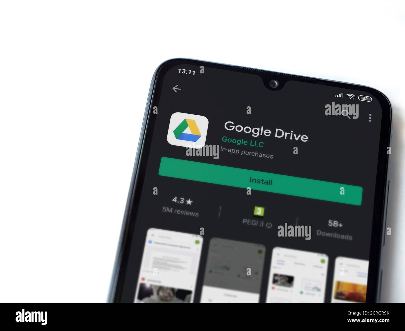 Lod, Israel - July 8, 2020: Google Drive app play store page on the ...