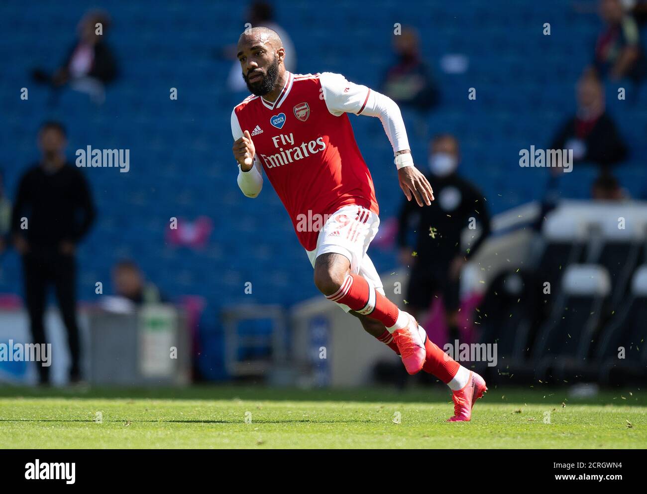 Alexandre Lacazette during the Premier League match at the AMEX Stadium, Brighton.  PHOTO CREDIT :  © MARK PAIN / ALAMY STOCK PHOTO Stock Photo