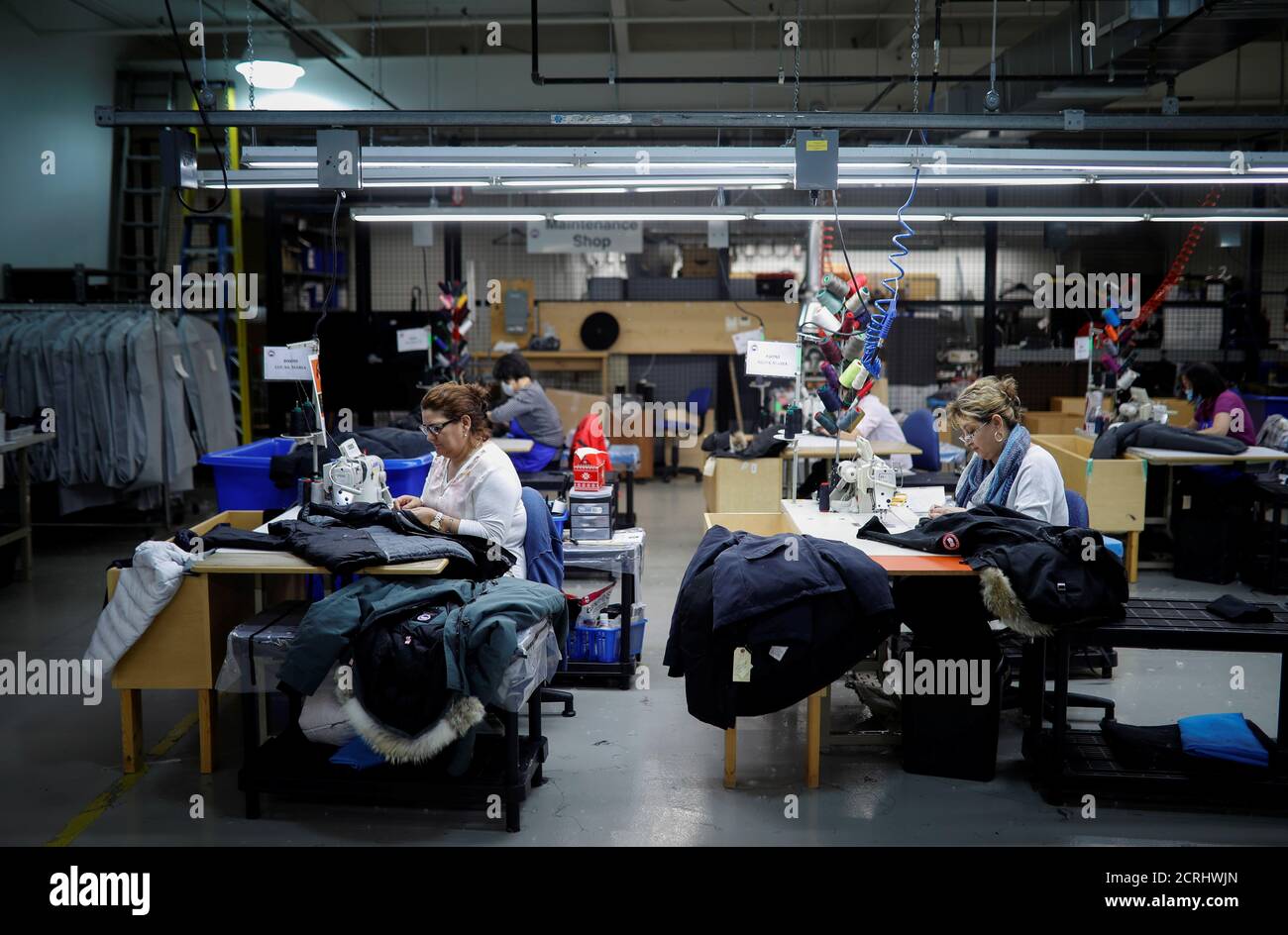 Workers make jackets at the Canada Goose factory in Toronto, Ontario, Canada,  February 23, 2018. REUTERS/Mark Blinch Stock Photo - Alamy