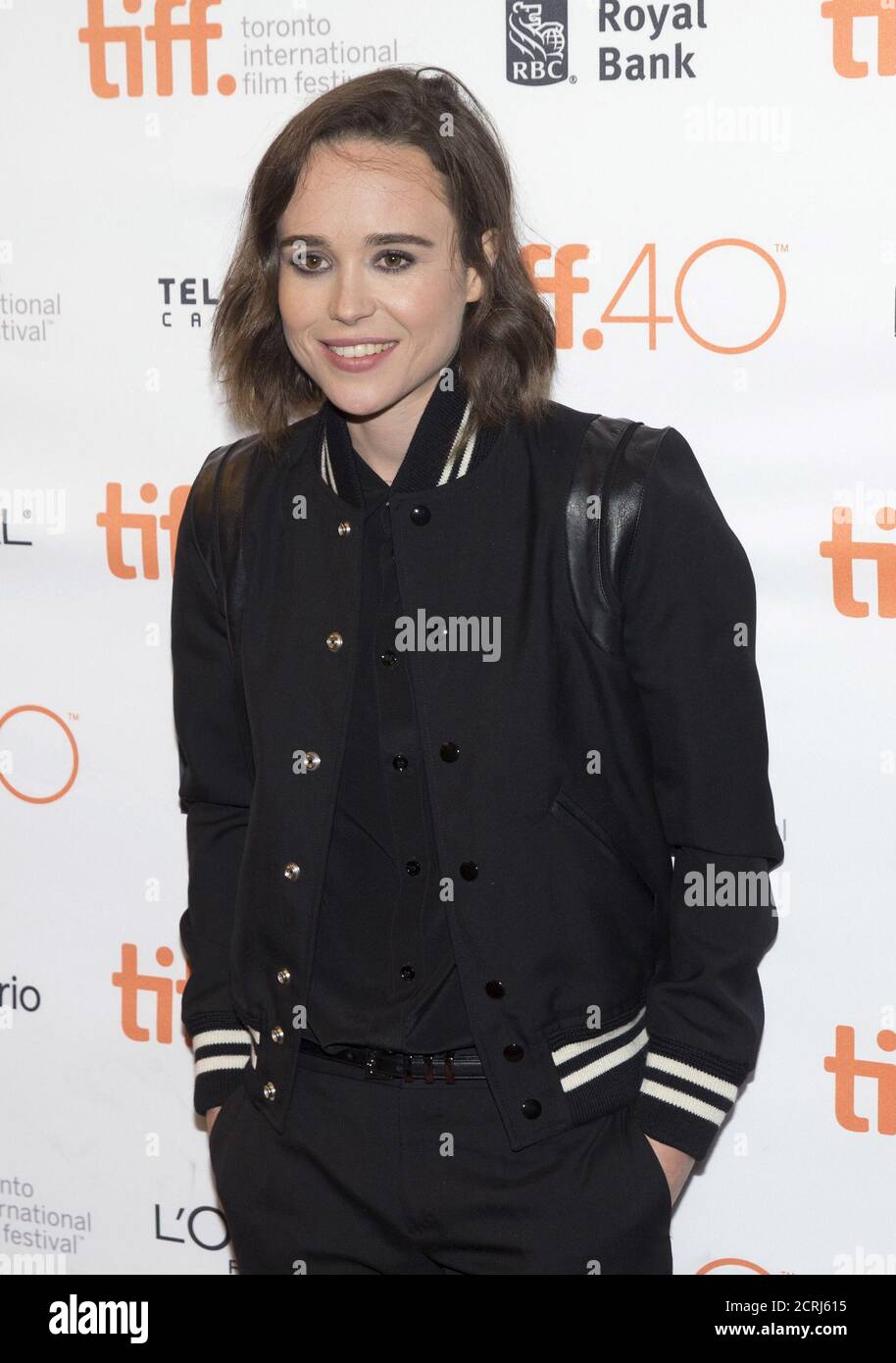 Ellen Page arrives on the red carpet for the film 'Into the Forest' during the 40th Toronto International Film Festival in Toronto, Canada, September 12, 2015.  REUTERS/Mark Blinch Stock Photo