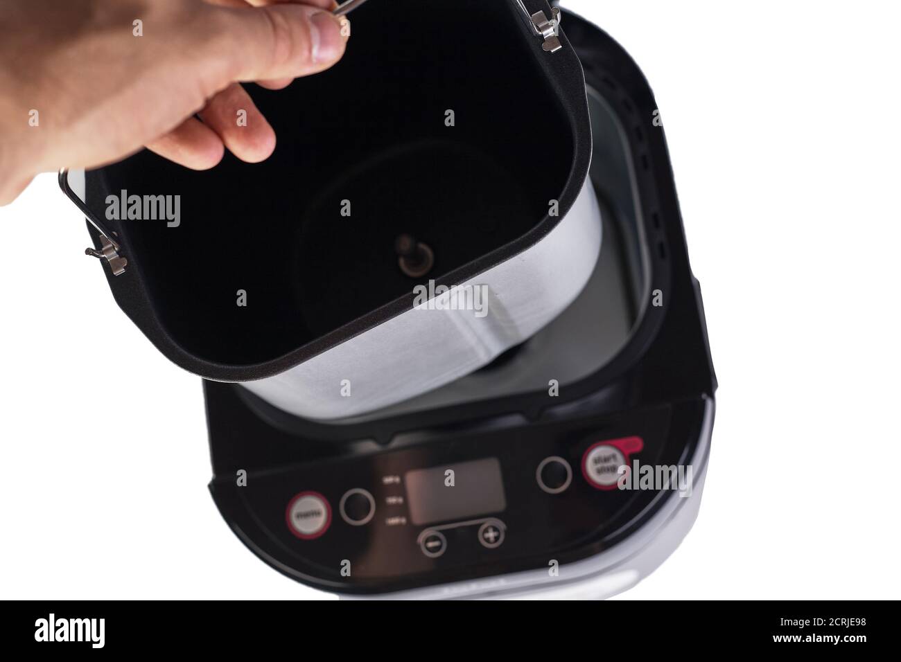 Bread maker isolated on white background. Home electronic programmable ...