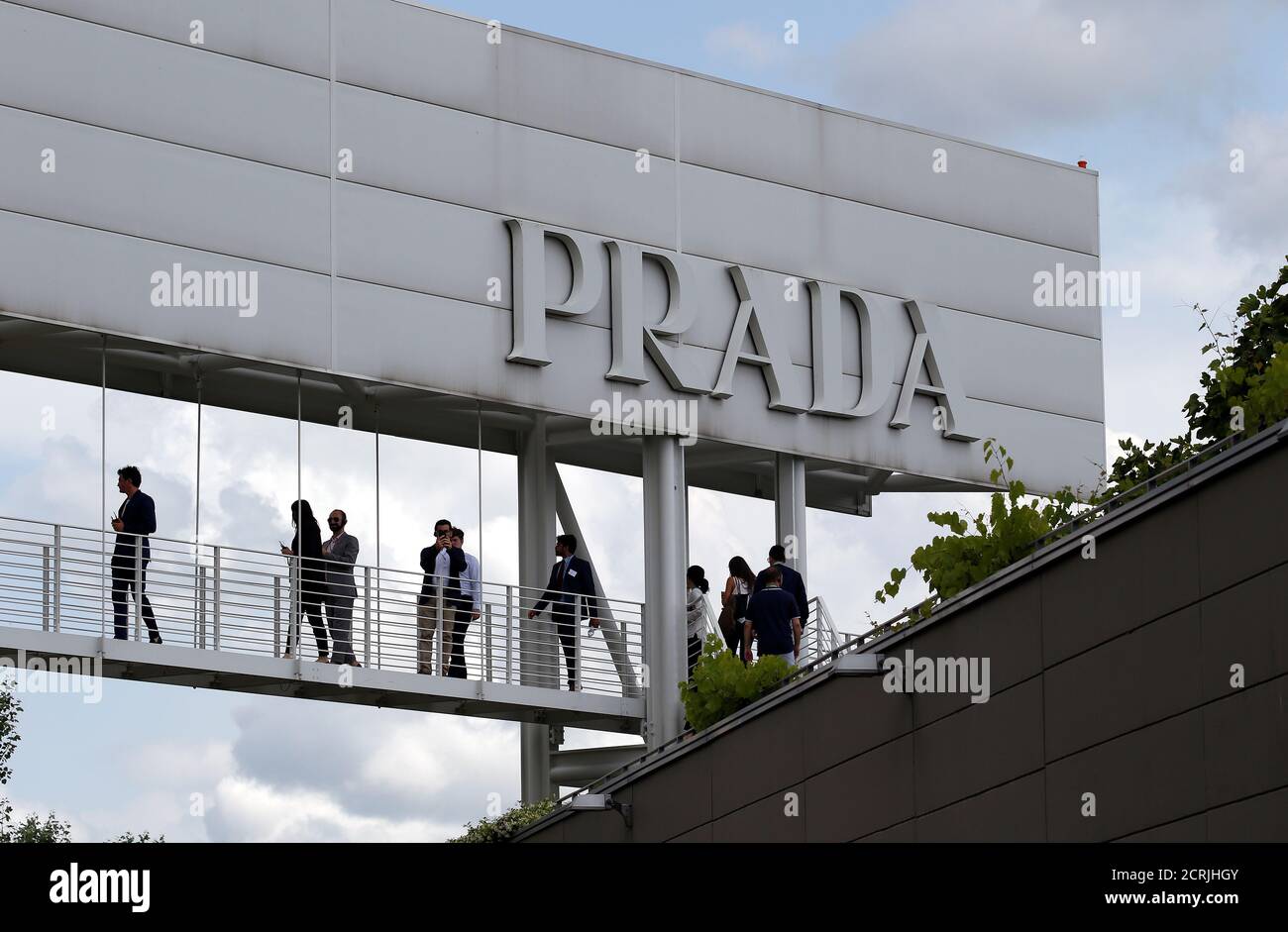 Guests visit the Prada factory designed by architect Guido Canali in  Valvigna, Italy, June 8, 2018. REUTERS/Stefano Rellandini Stock Photo -  Alamy