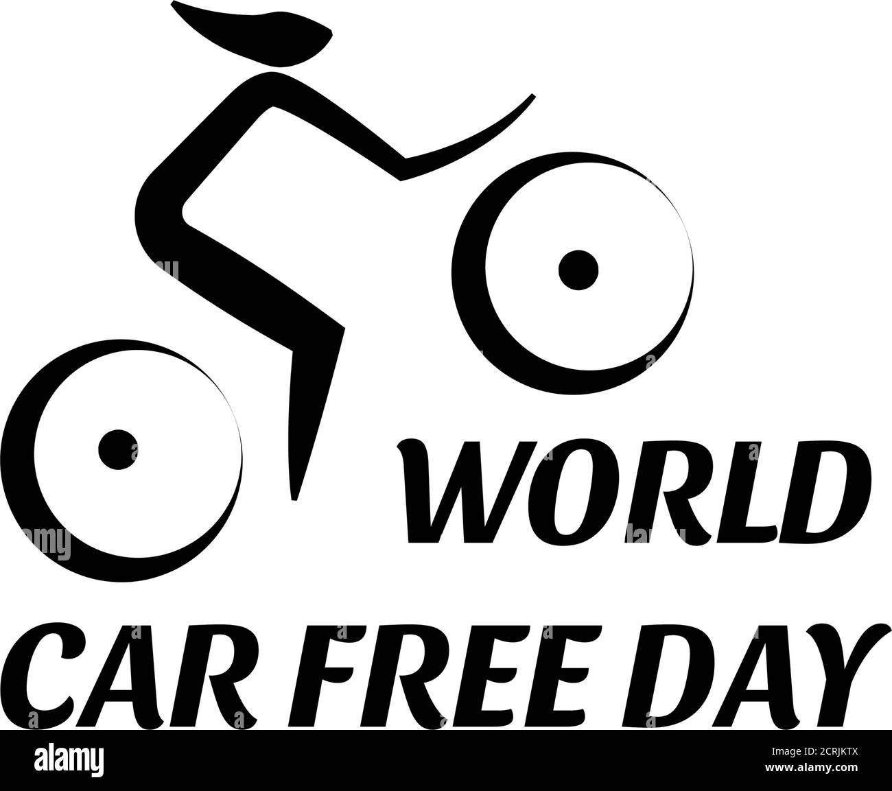 Design for world car free day awareness event. 22 September Stock Vector