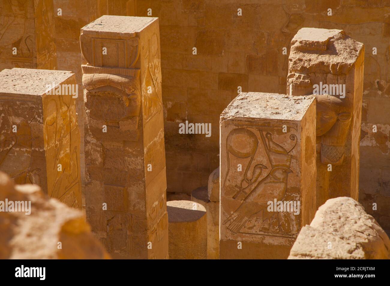 Templo de Hatshepsut, Luxor, Valle del Nilo, Egipto Stock Photo