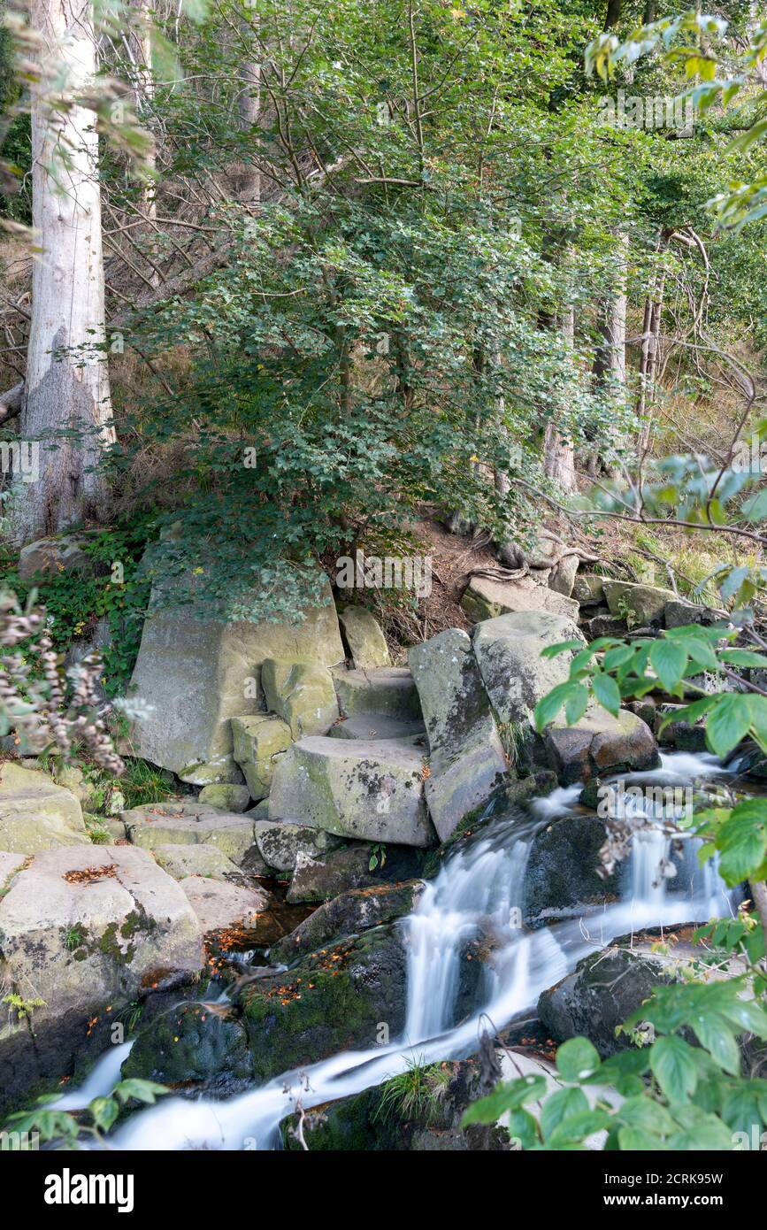 Germany, Saxony-Anhalt, Ilsenburg, waterfalls Upper Ilse Falls, Harz National Park, Ilsetal Stock Photo