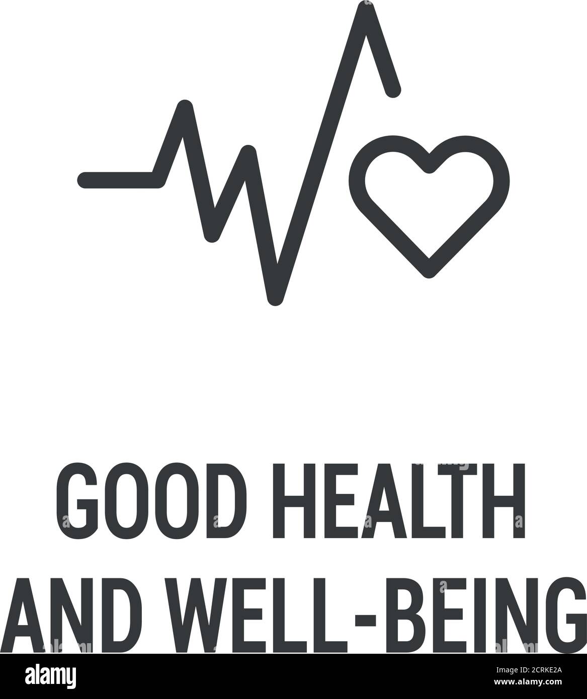 Good health and wellbeing black icon. Corporate social responsibility 