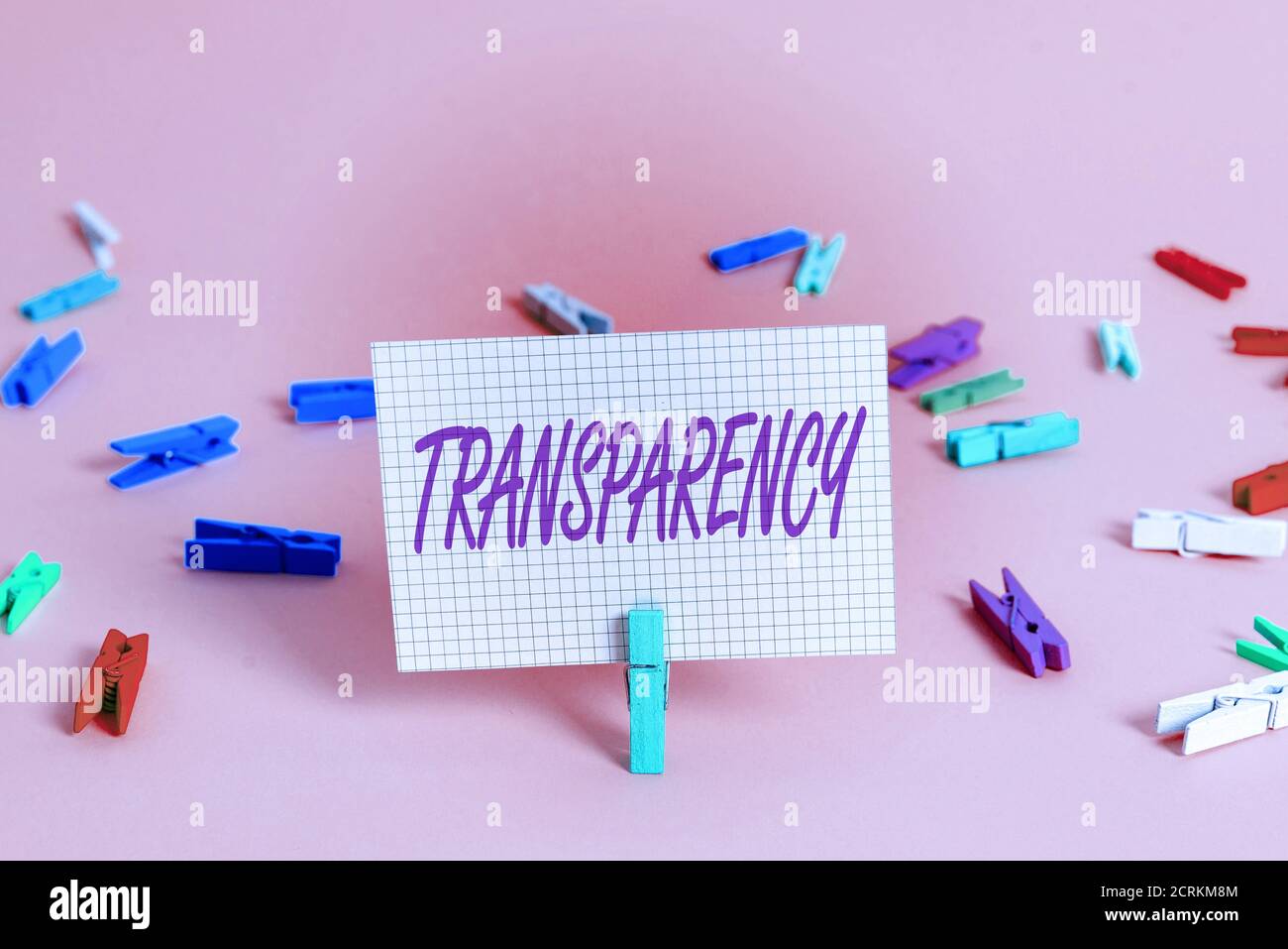 Writing note showing Transparency. Business concept for something transparent especially a picture viewed by light Colored crumpled rectangle shaped r Stock Photo