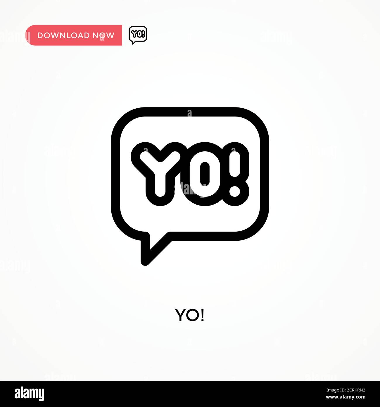 Yo! Simple vector icon. Modern, simple flat vector illustration for web site or mobile app Stock Vector