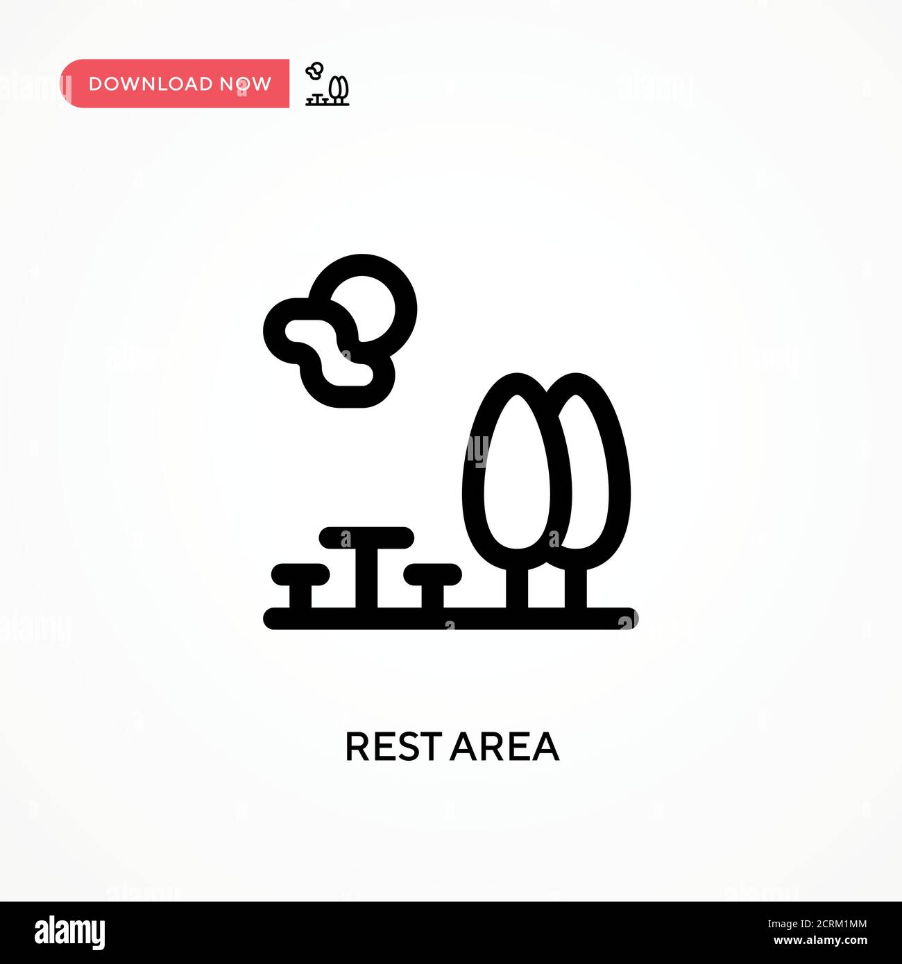Rest area Simple vector icon. Modern, simple flat vector illustration for web site or mobile app Stock Vector