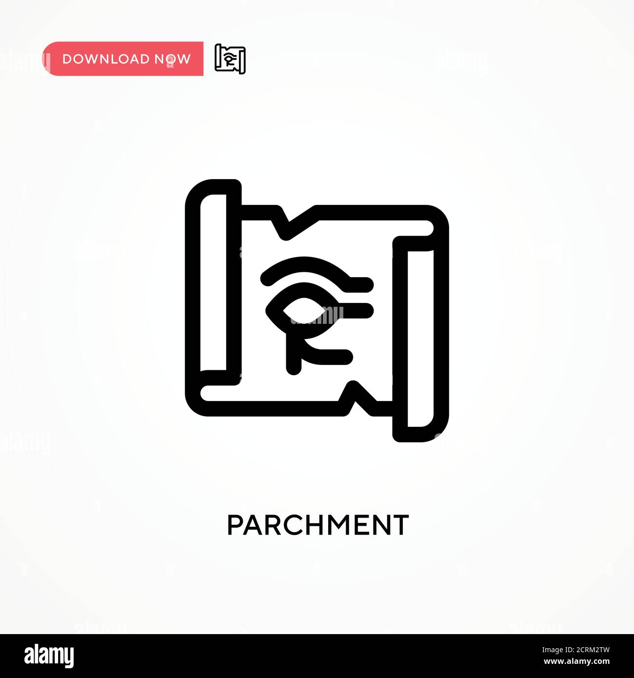 Parchment Simple vector icon. Modern, simple flat vector illustration ...
