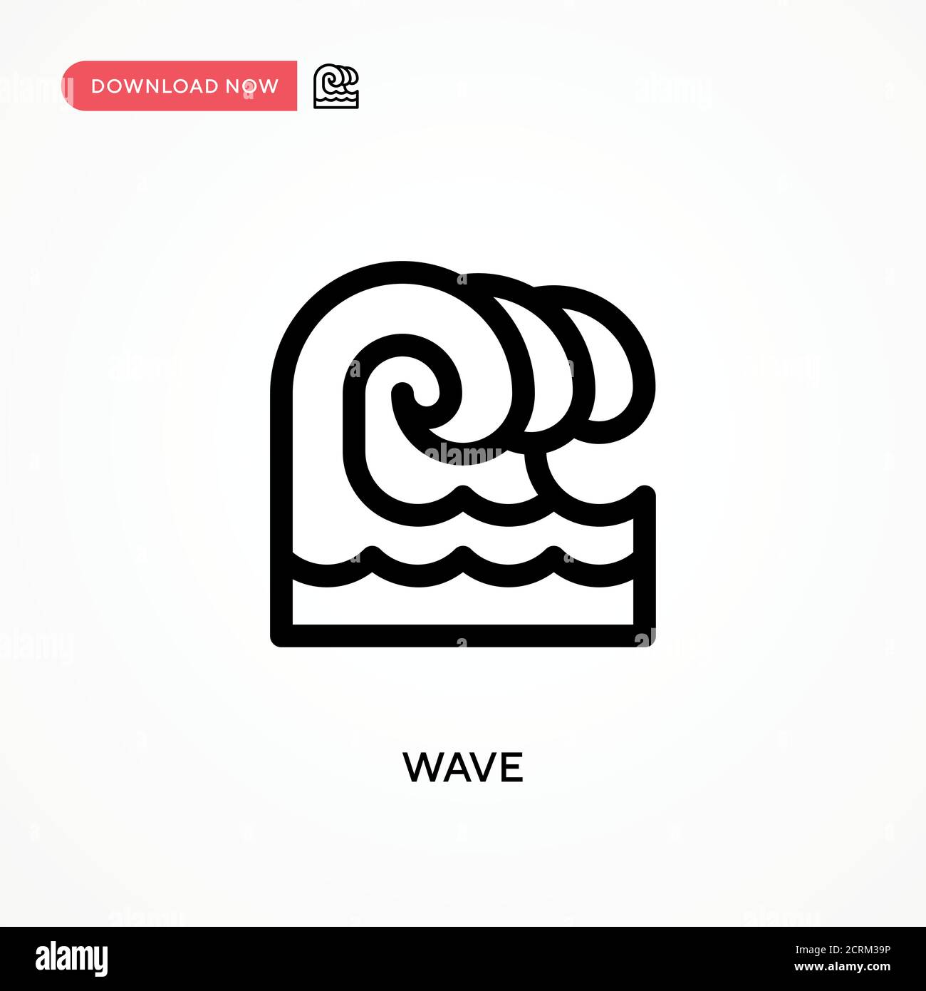Wave Simple vector icon. Modern, simple flat vector illustration for ...