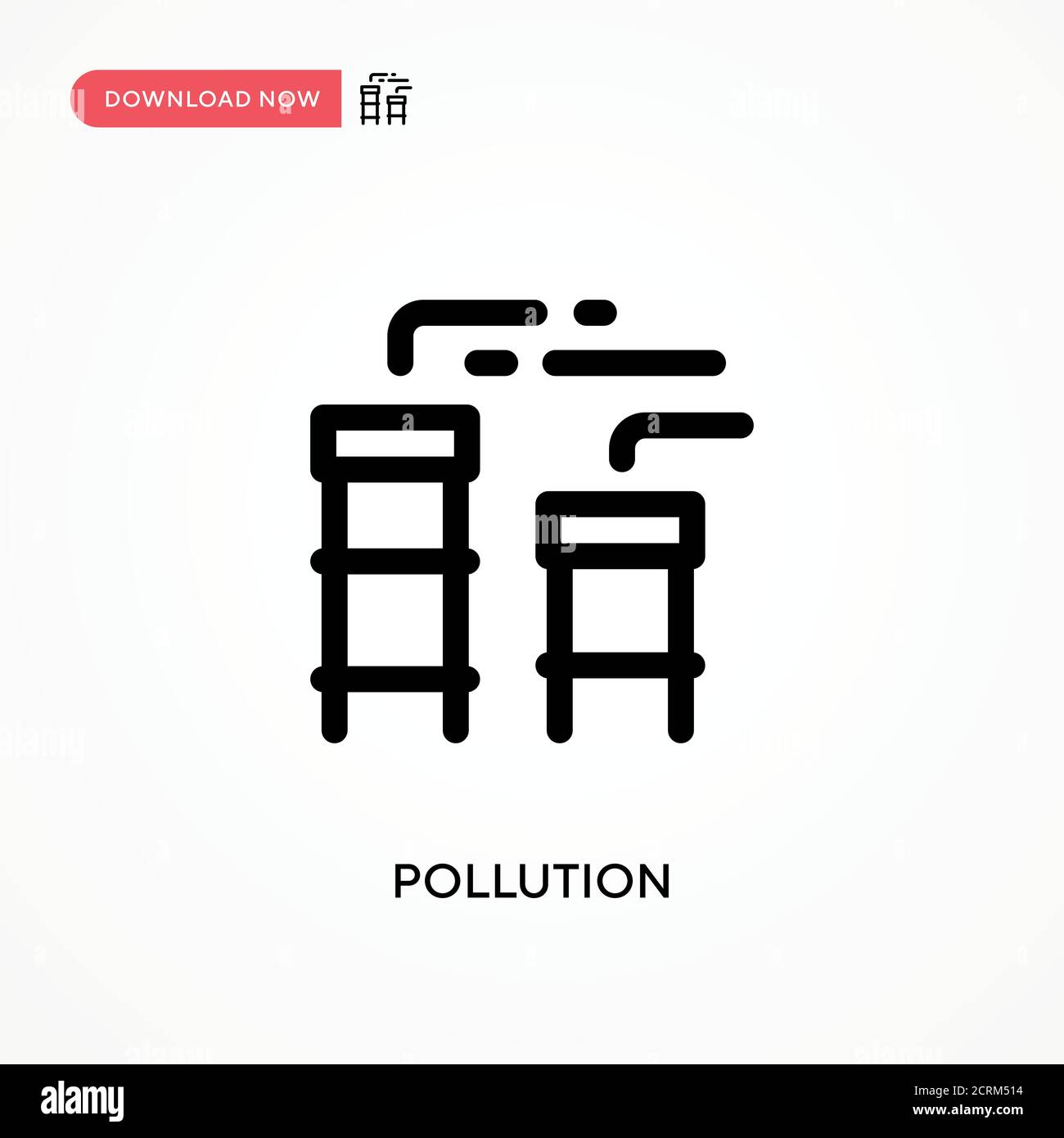 Pollution Simple vector icon. Modern, simple flat vector illustration for web site or mobile app Stock Vector