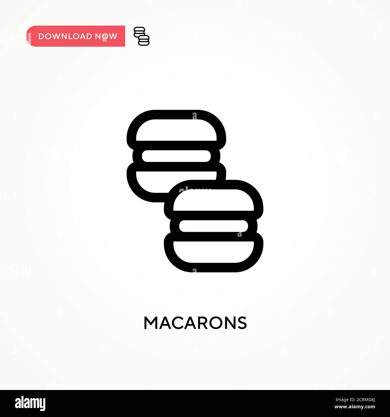 Macarons Simple vector icon. Modern, simple flat vector illustration for web site or mobile app Stock Vector