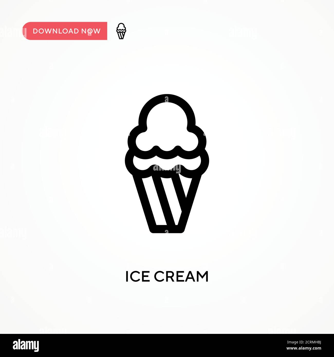 Ice cream Simple vector icon. Modern, simple flat vector illustration ...