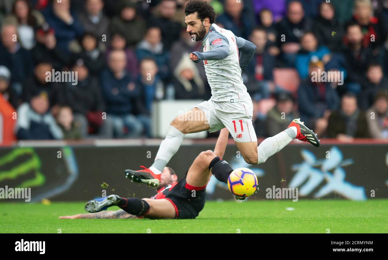 Mohamed Salah. Bournemouth v Liverpool. Premier League. Picture : © Mark Pain / Alamy Stock Photo