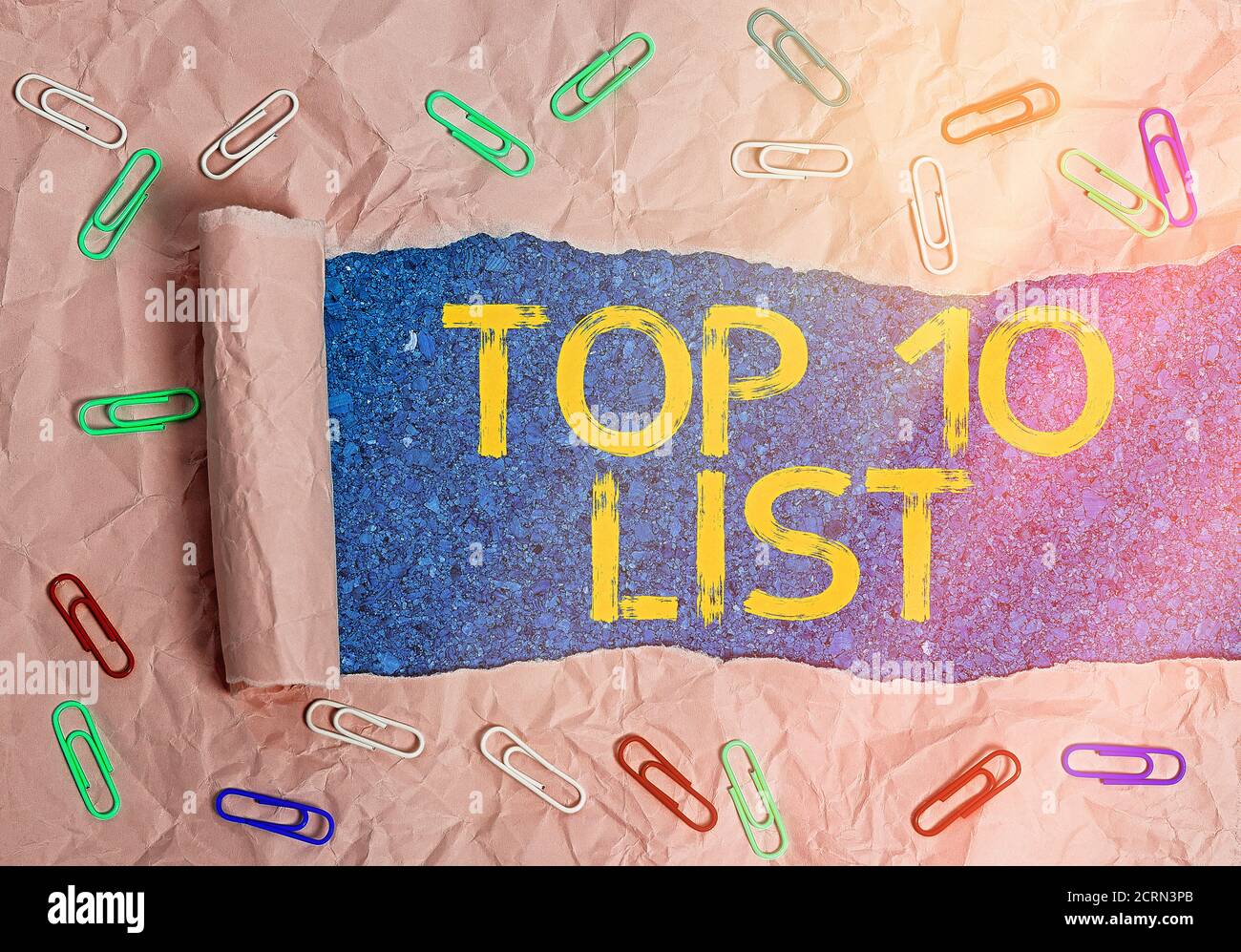 Top Notes List Writing note showing Top 10 List. Business concept for the ten most ...
