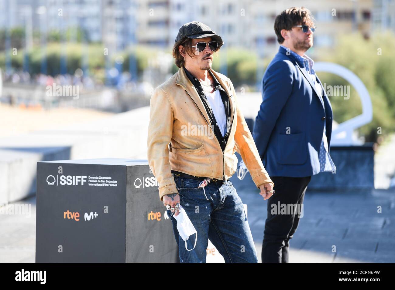 San Sebastian, Spain. 20th September 2020. Johnny Depp and Stephen Deuters at the 68th International Film Festival of San Sebastian. Credit: Julen Pascual Gonzalez/Alamy Live News Stock Photo