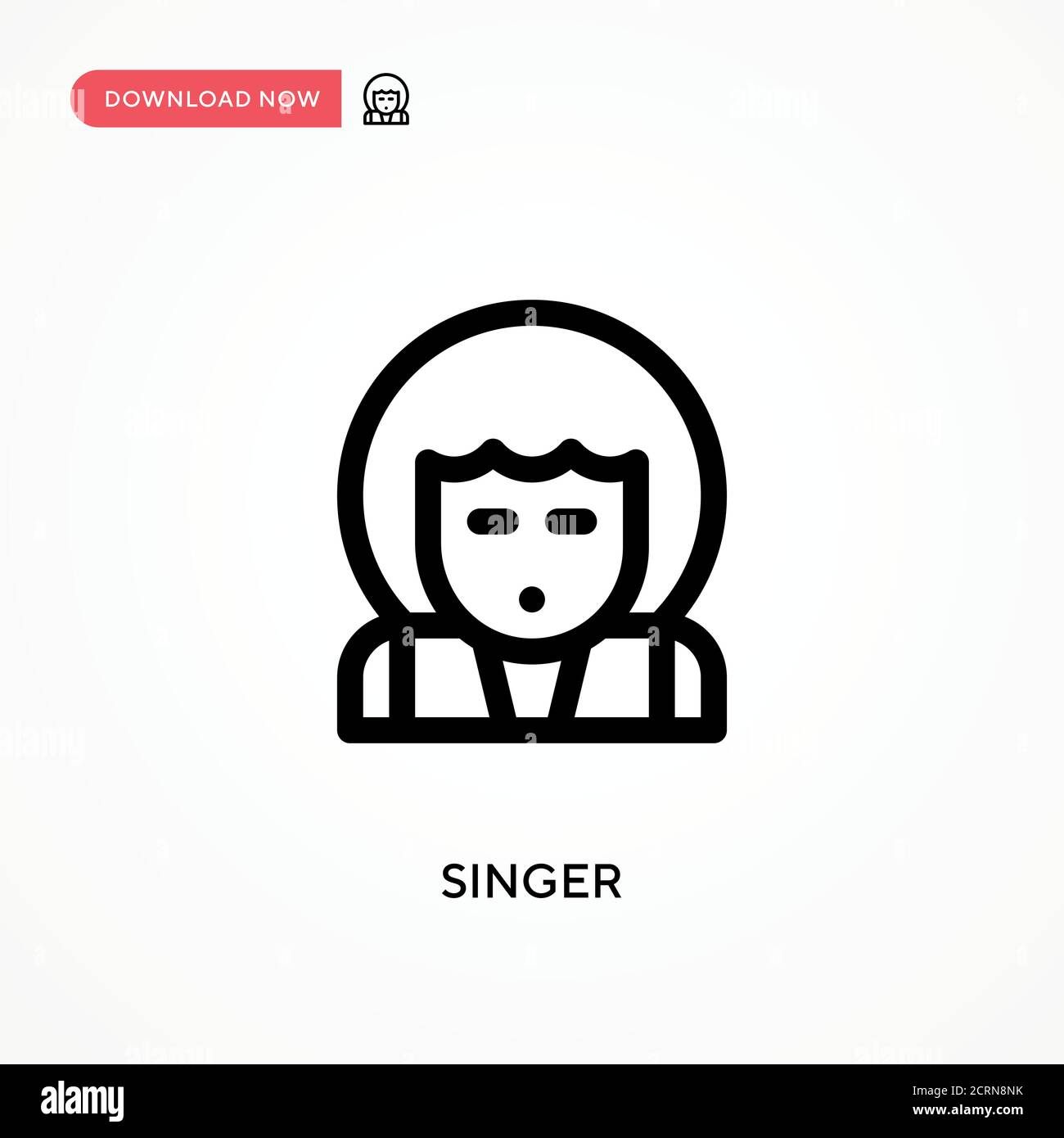 Young female rock star mic Stock Vector Images - Alamy