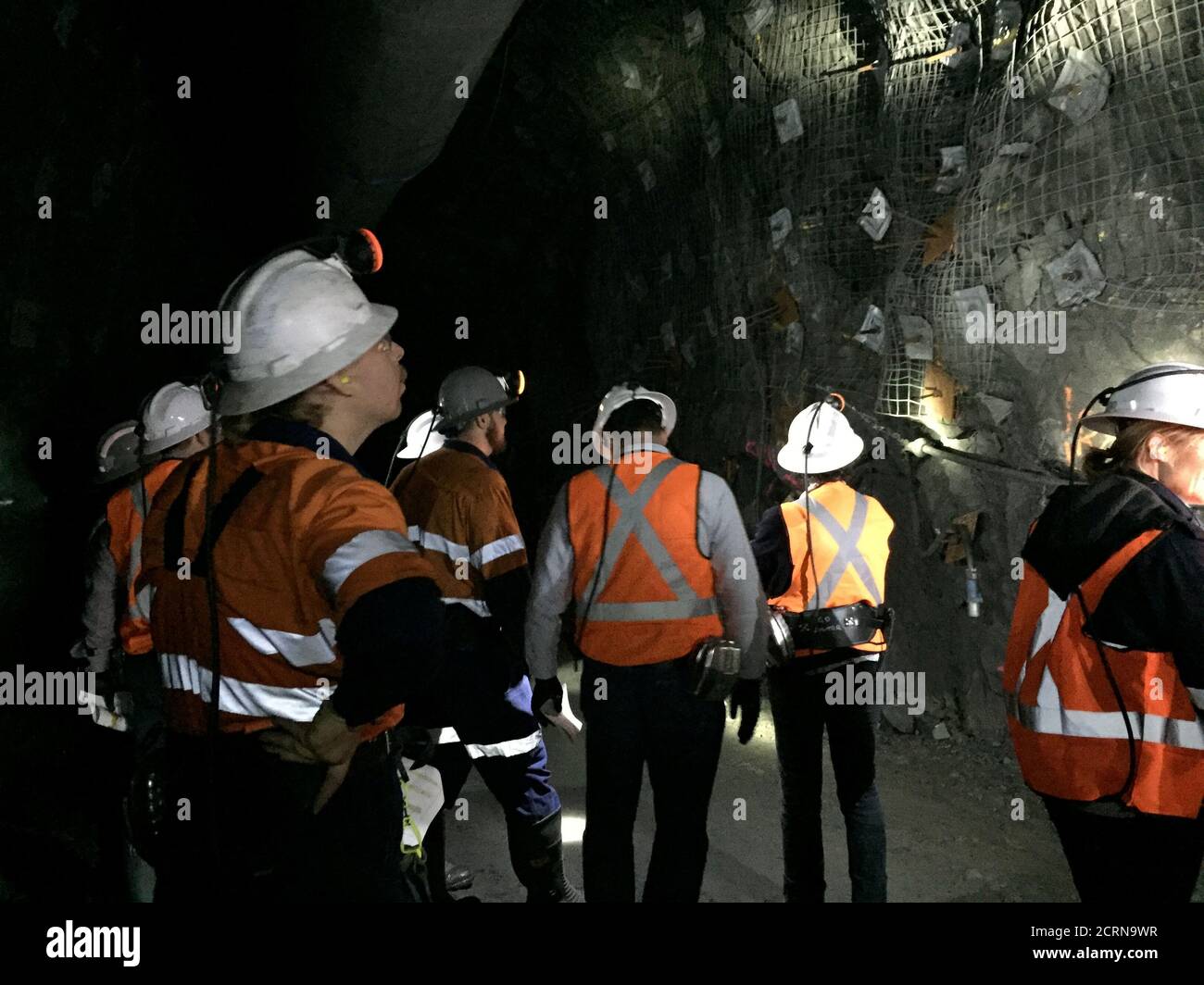 Mining analysts inspect a high grade nickel copper deposit at Independence Group's Nova mine in Australia August 4, 2018. Picture taken August 4, 2018. REUTERS/Melanie Burton Photo - Alamy