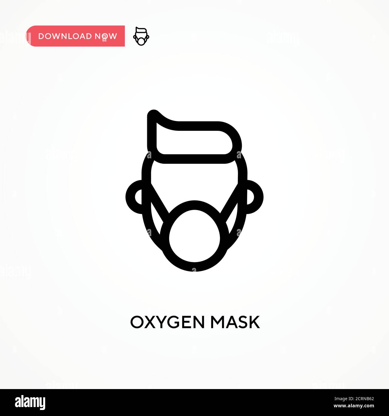 Oxygen mask Simple vector icon. Modern, simple flat vector illustration for web site or mobile app Stock Vector