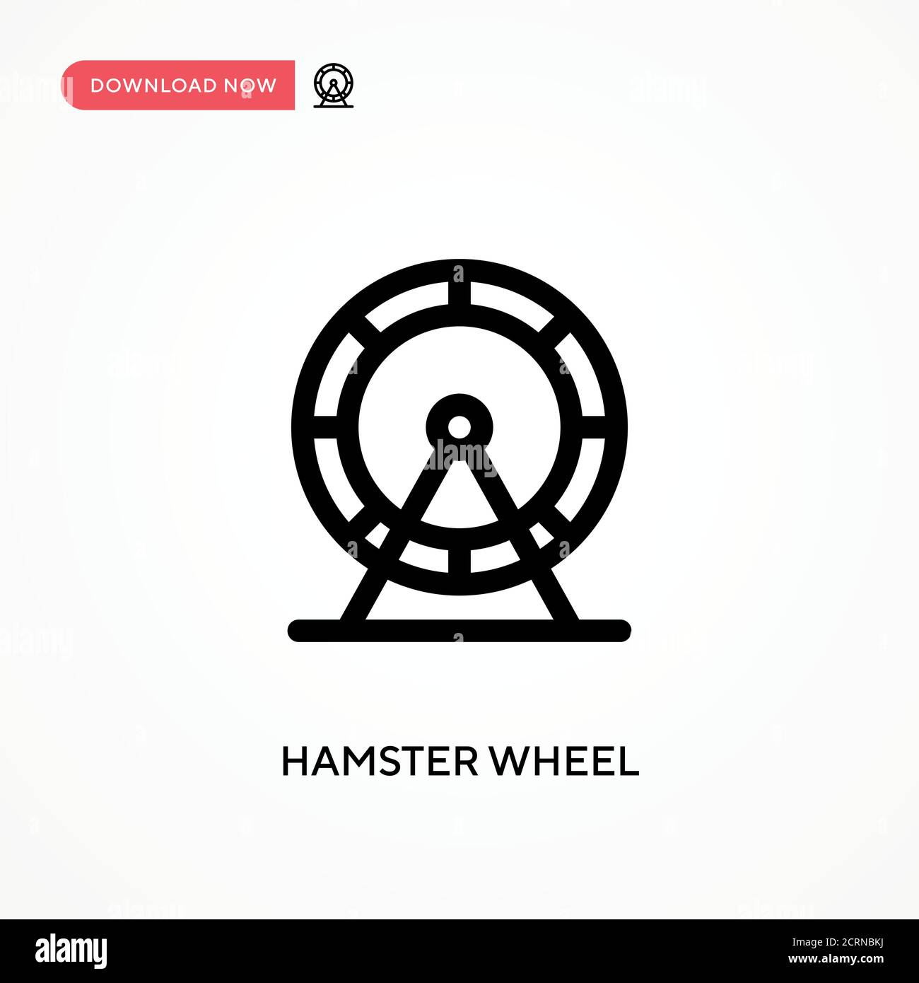 Hamster wheel Simple vector icon. Modern, simple flat vector illustration for web site or mobile app Stock Vector