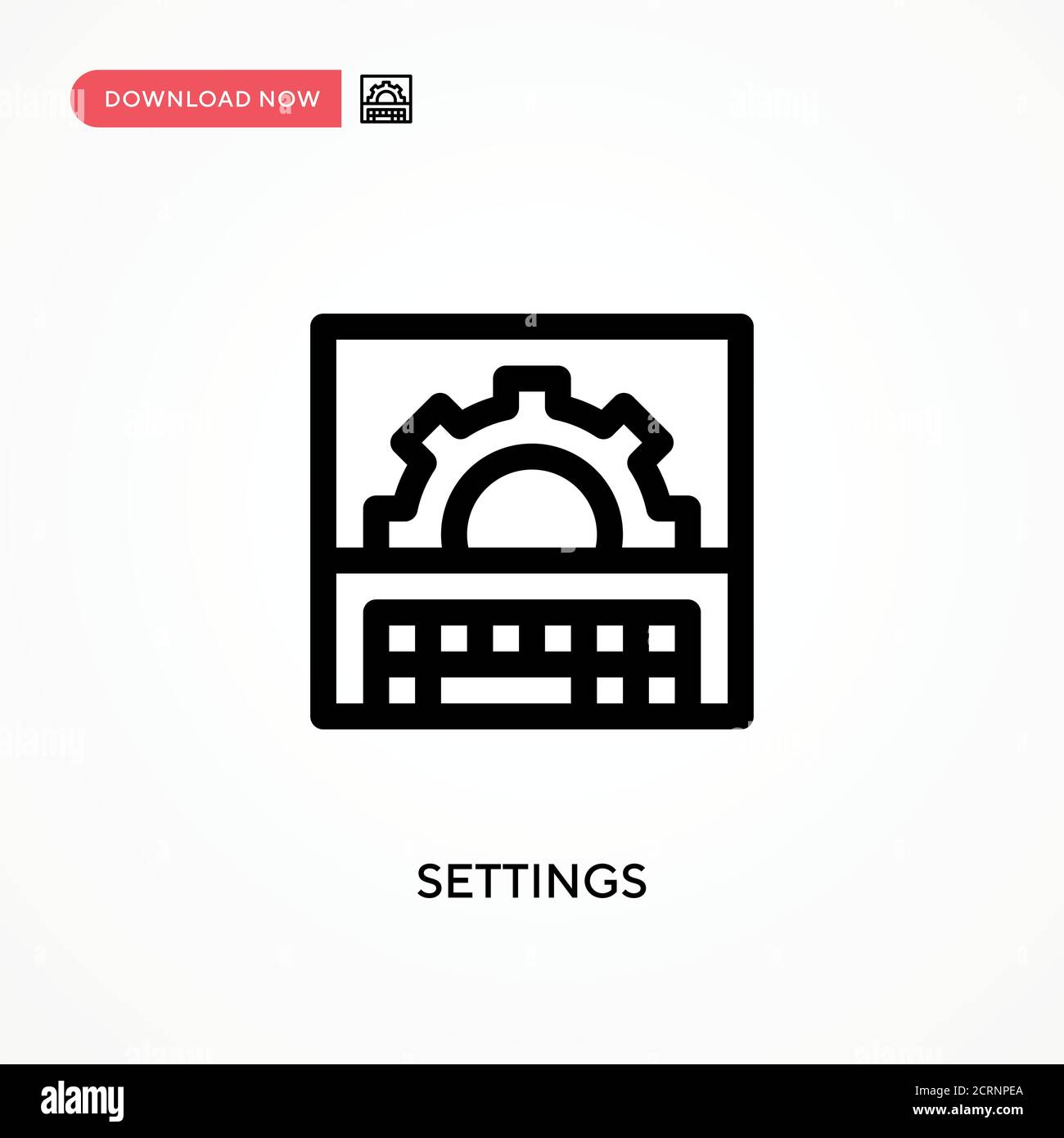 Settings Simple vector icon. Modern, simple flat vector illustration ...