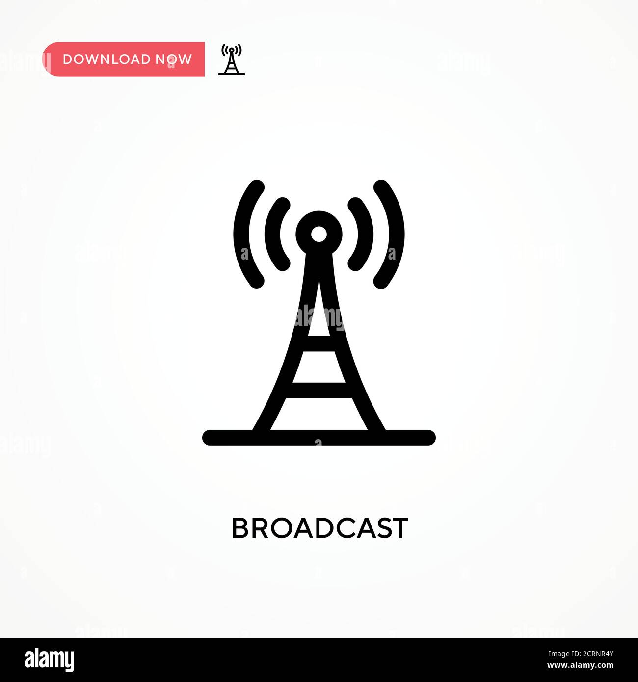 Broadcast Simple vector icon. Modern, simple flat vector illustration ...
